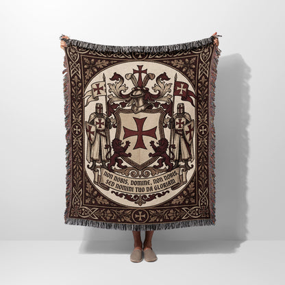 CalmNestStyle Noble Templar Heraldry Woven Blanket jacquard woven blanket