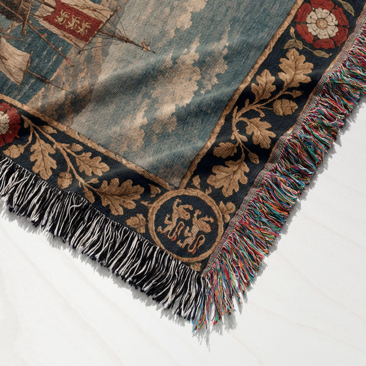 CalmNestStyle Richard the Lionheart Crusader King jacquard woven blanket