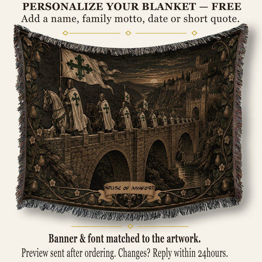 MyDesigns Order of Alcántara I The Standard at the Bridge jacquard woven blanket