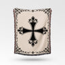 Medieval Templar Cross Woven Blanket