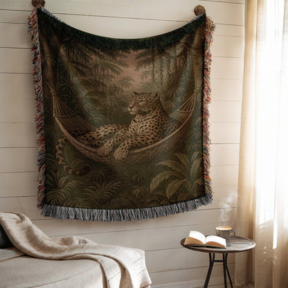 Jungle Leopard Relaxing Tapestry Wall Hanging Product