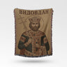 Vidovdan Icon of Serbian Saint Lazar Orthodox Portrait Woven Blanket
