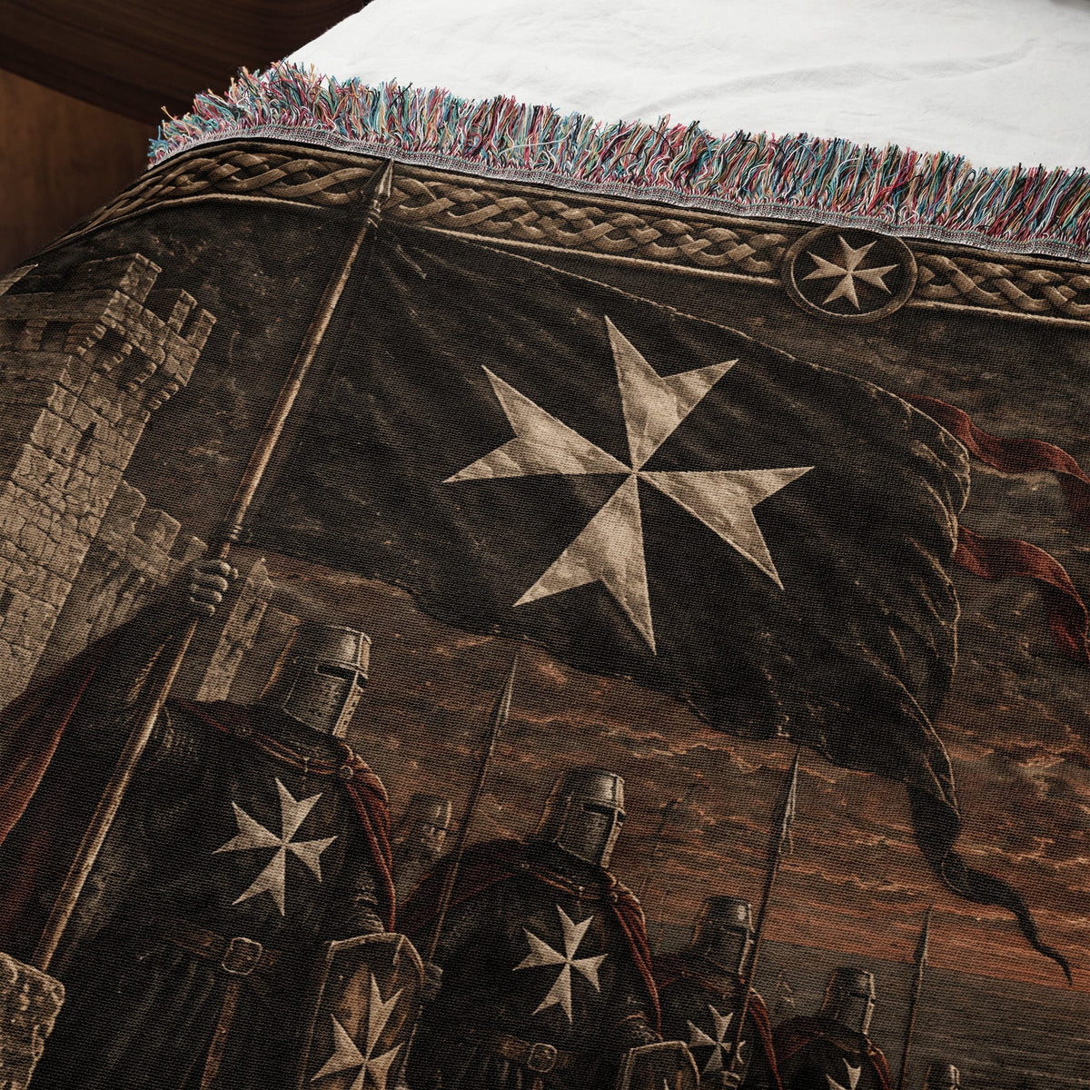 MyDesigns Hospitaller Watch – Harbour of the Galleys jacquard woven blanket