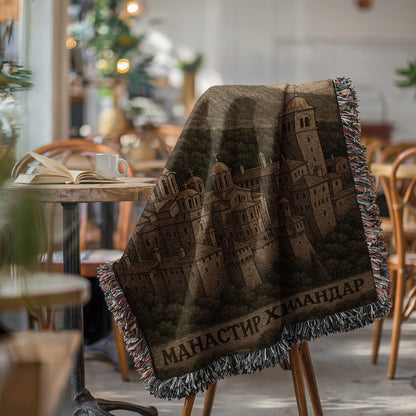 Scenic Monastery Print Blanket for Cozy Comfort