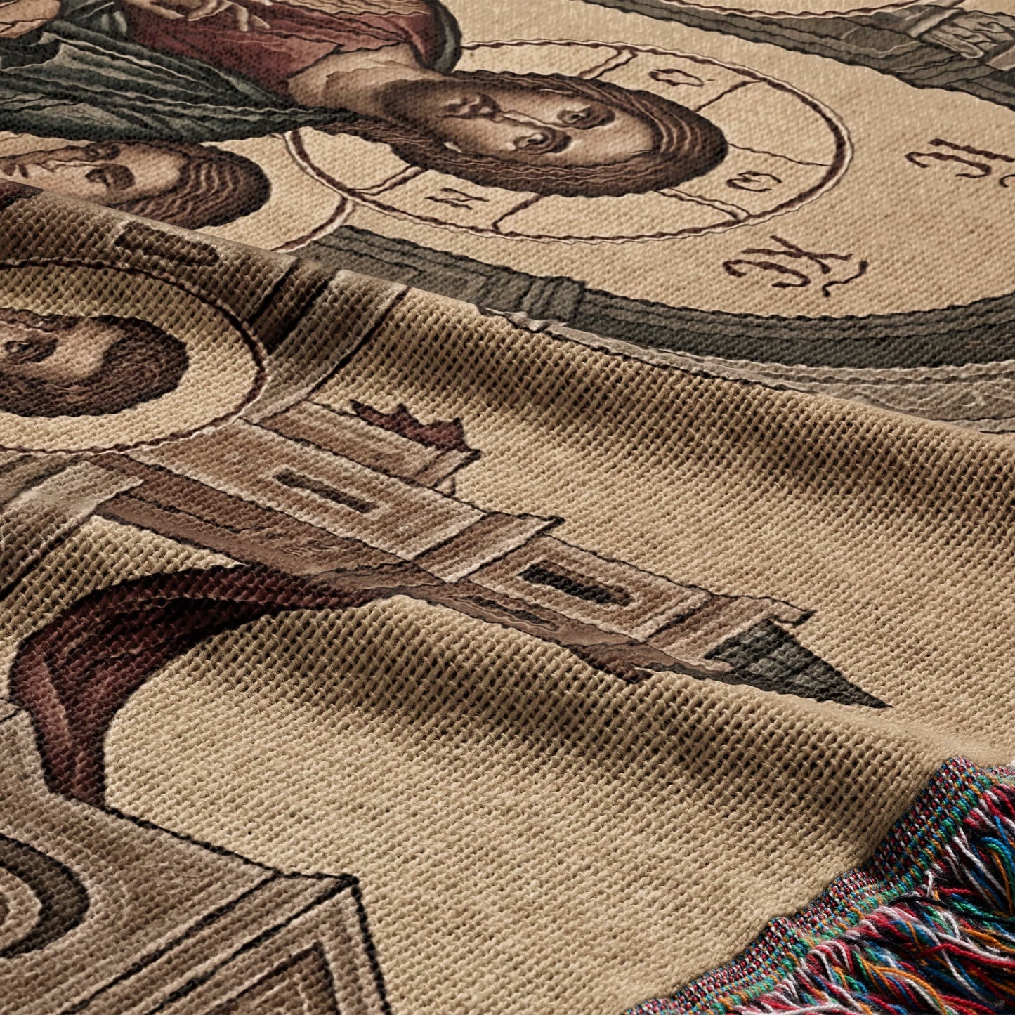 MyDesigns Holy City Last Supper Horizontal Tapestry - Byzantine Icon jacquard woven blanket
