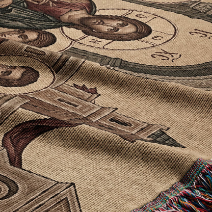 MyDesigns Holy City Last Supper Horizontal Tapestry - Byzantine Icon jacquard woven blanket