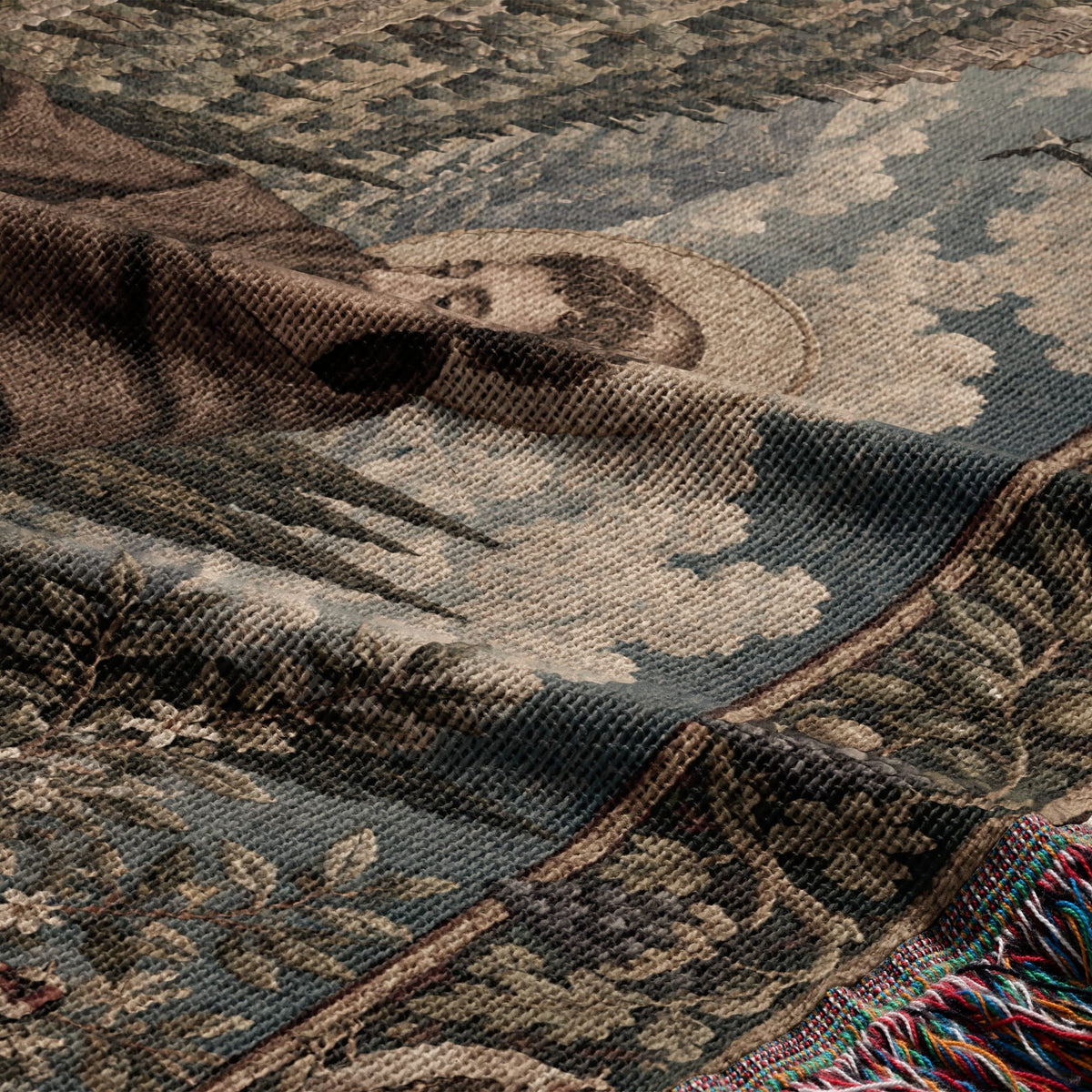 CalmNestStyle Saint Francis and the Animals jacquard woven blanket