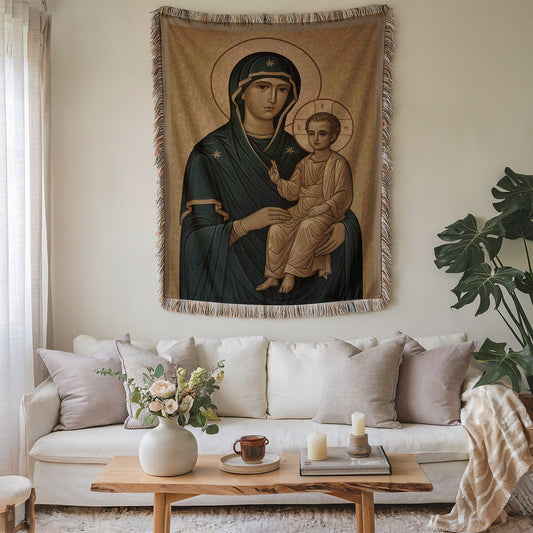 Madonna and Child Blanket Wall Hanging Decoration