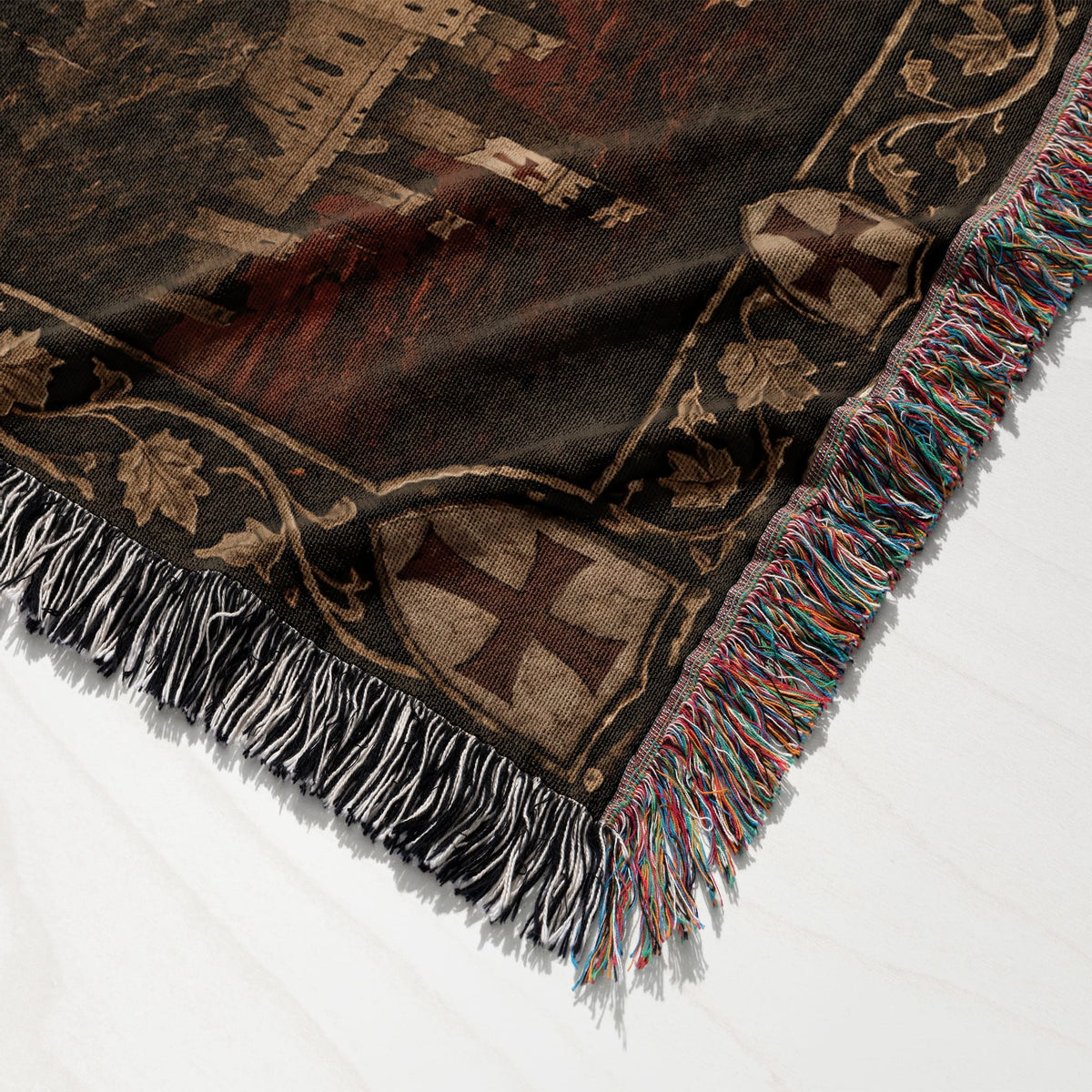 MyDesigns Templar and Warhorse at Dusk jacquard woven blanket