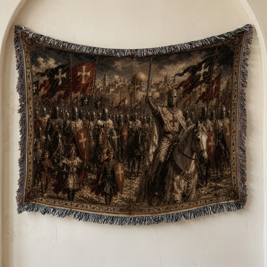 CalmNestStyle Baldwin IV Rides with His Army jacquard woven blanket