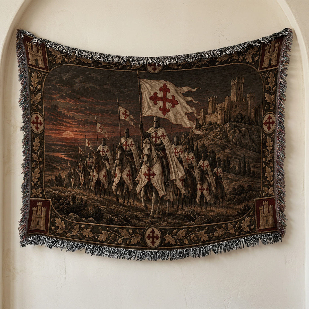 MyDesigns Order of Calatrava I Before the Castle Walls jacquard woven blanket