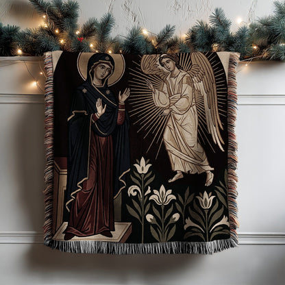 Beautiful Tapestry with Religious Art Blanket