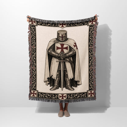 CalmNestStyle Order of Saint John Hospitaller Knight Woven Blanket jacquard woven blanket