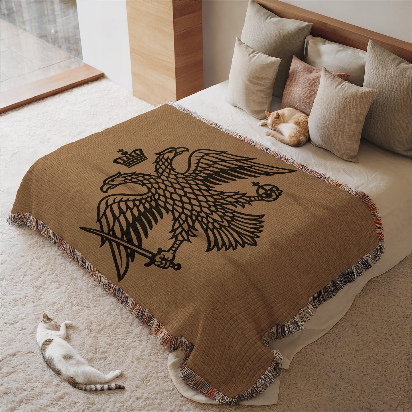 Majestic Eagle Woven Blanket for Cozy Home Decor