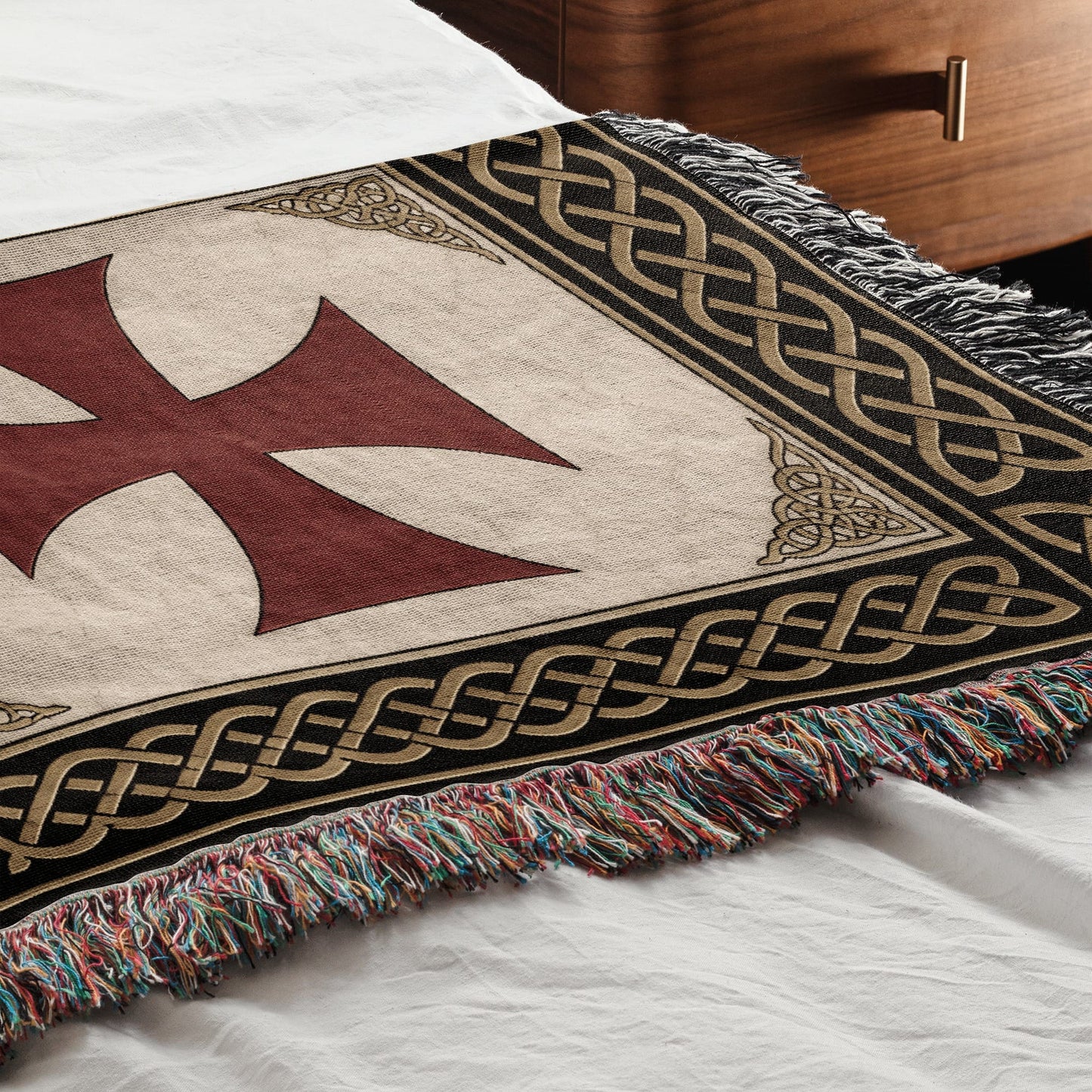 MyDesigns Medieval Tapestry Blanket – Calatrava & Crusader Orders Woven Throw jacquard woven blanket