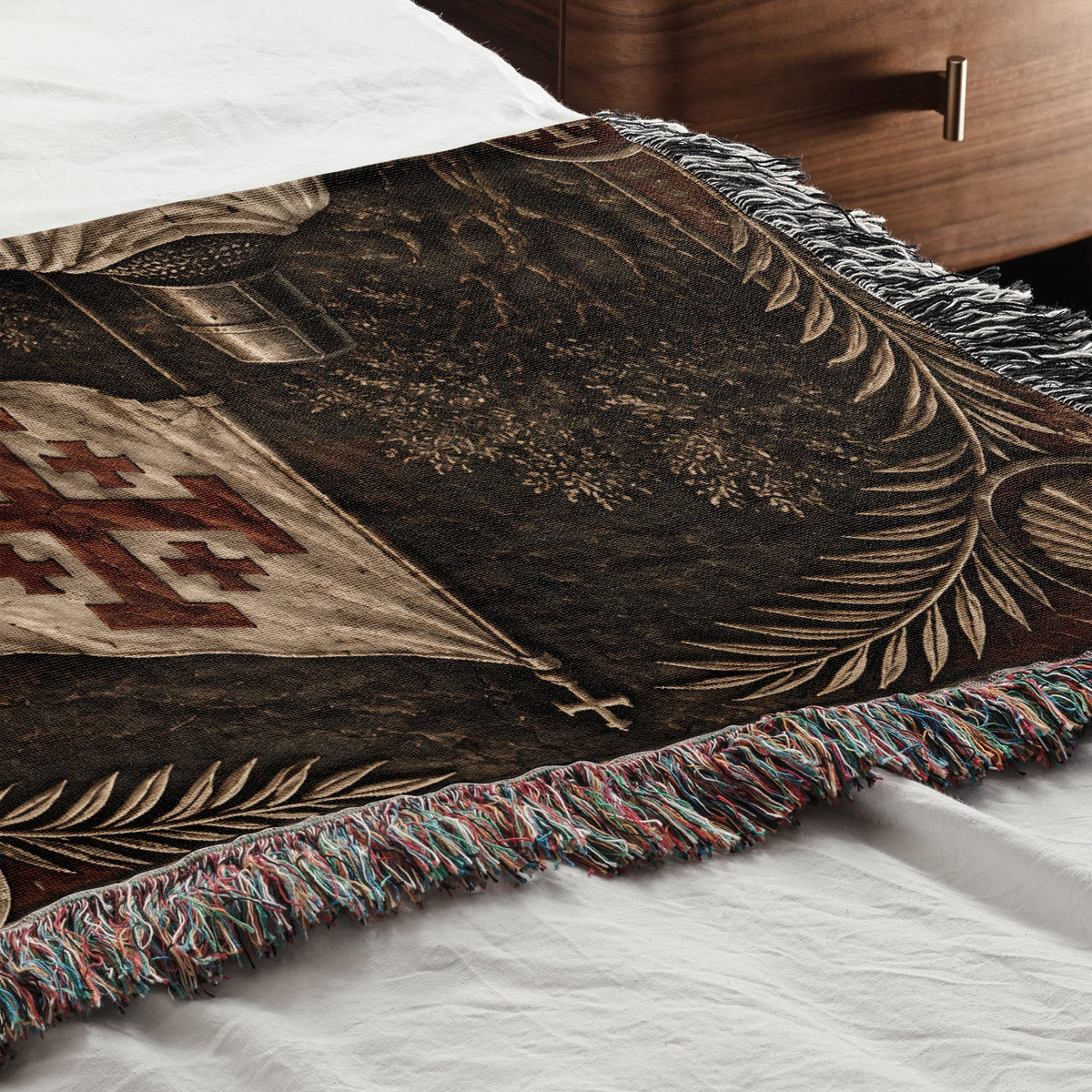 MyDesigns Jerusalem Cross Knights – Under the Domes jacquard woven blanket