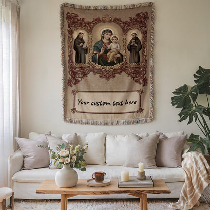 Personalized Religious Family Tapestry Wall Decor