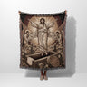 Jesus Resurrection Angels Tomb Lilies Woven Blanket