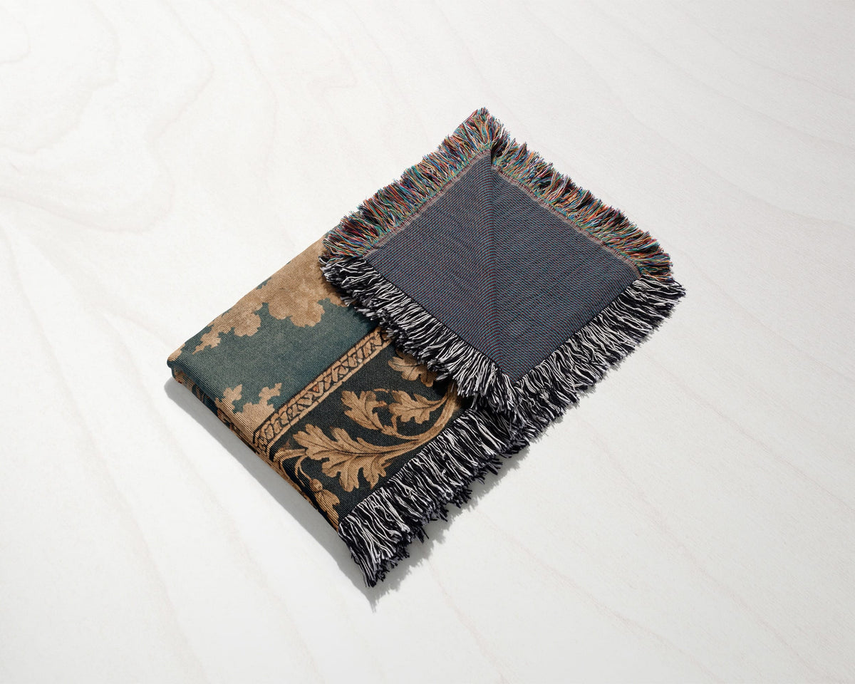 CalmNestStyle Richard the Lionheart Charging jacquard woven blanket