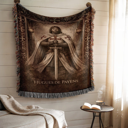 Hugues de Payens Knight Tapestry Wall Hanging Decor