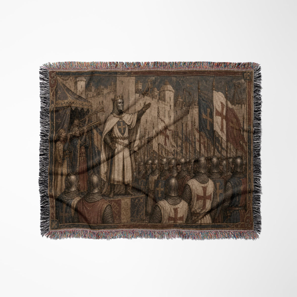 CalmNestStyle Baldwin IV Before the Walls jacquard woven blanket