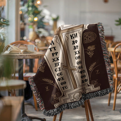 Cozy and Stylish Greek Alphabet Throw Blanket