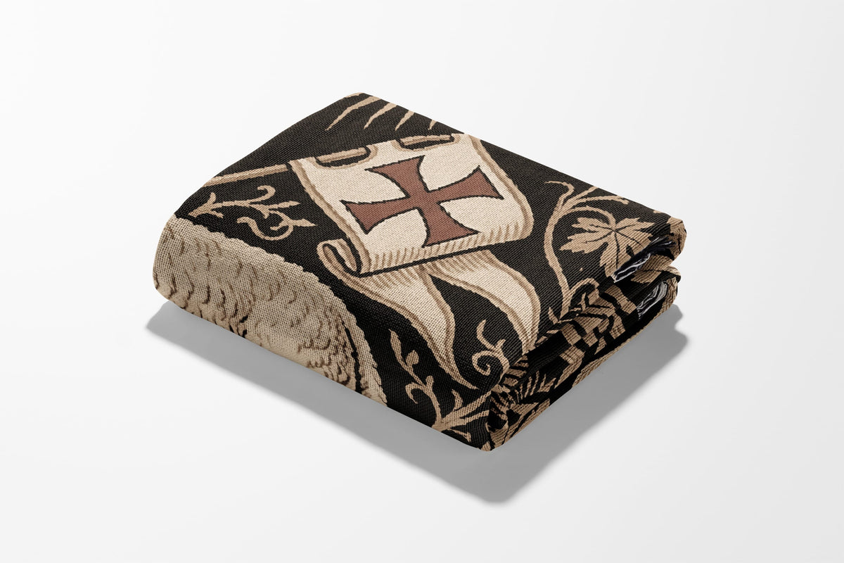 CalmNestStyle Divine Agnus Dei Ornate Woven Blanket jacquard woven blanket