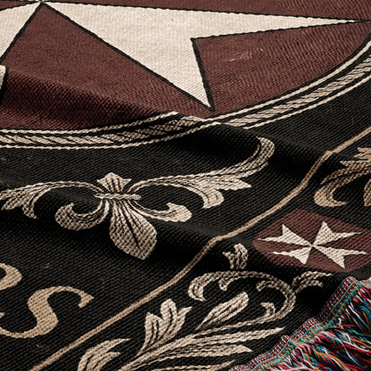 CalmNestStyle Order of Saint John Deo Adiuvante Hospitallers Woven Blanket jacquard woven blanket