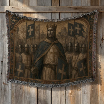 CalmNestStyle Baldwin IV Before His Knights jacquard woven blanket