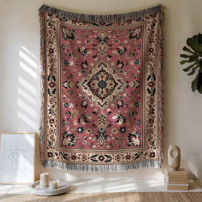 Elegant Tapestry with Intricate Floral Design Home Decor