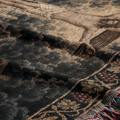 CalmNestStyle Golgotha Crucifixion Scene jacquard woven blanket