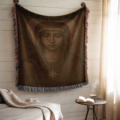 Serene Sacred Image Woven Wall Hanging Decor