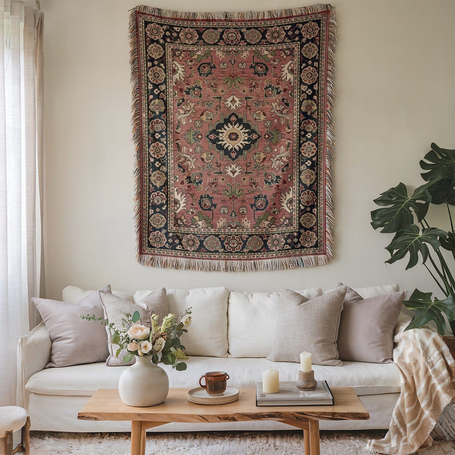 Elegant Vintage-Inspired Wall Hanging Tapestry Decor
