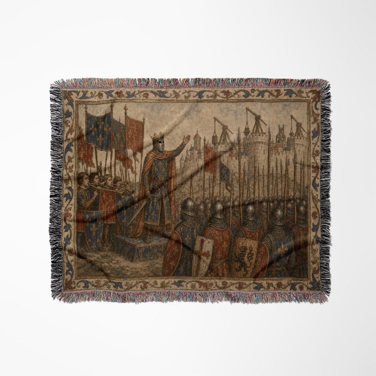 CalmNestStyle Baldwin IV Addresses His Army jacquard woven blanket