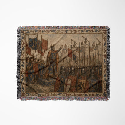 CalmNestStyle Baldwin IV Addresses His Army jacquard woven blanket