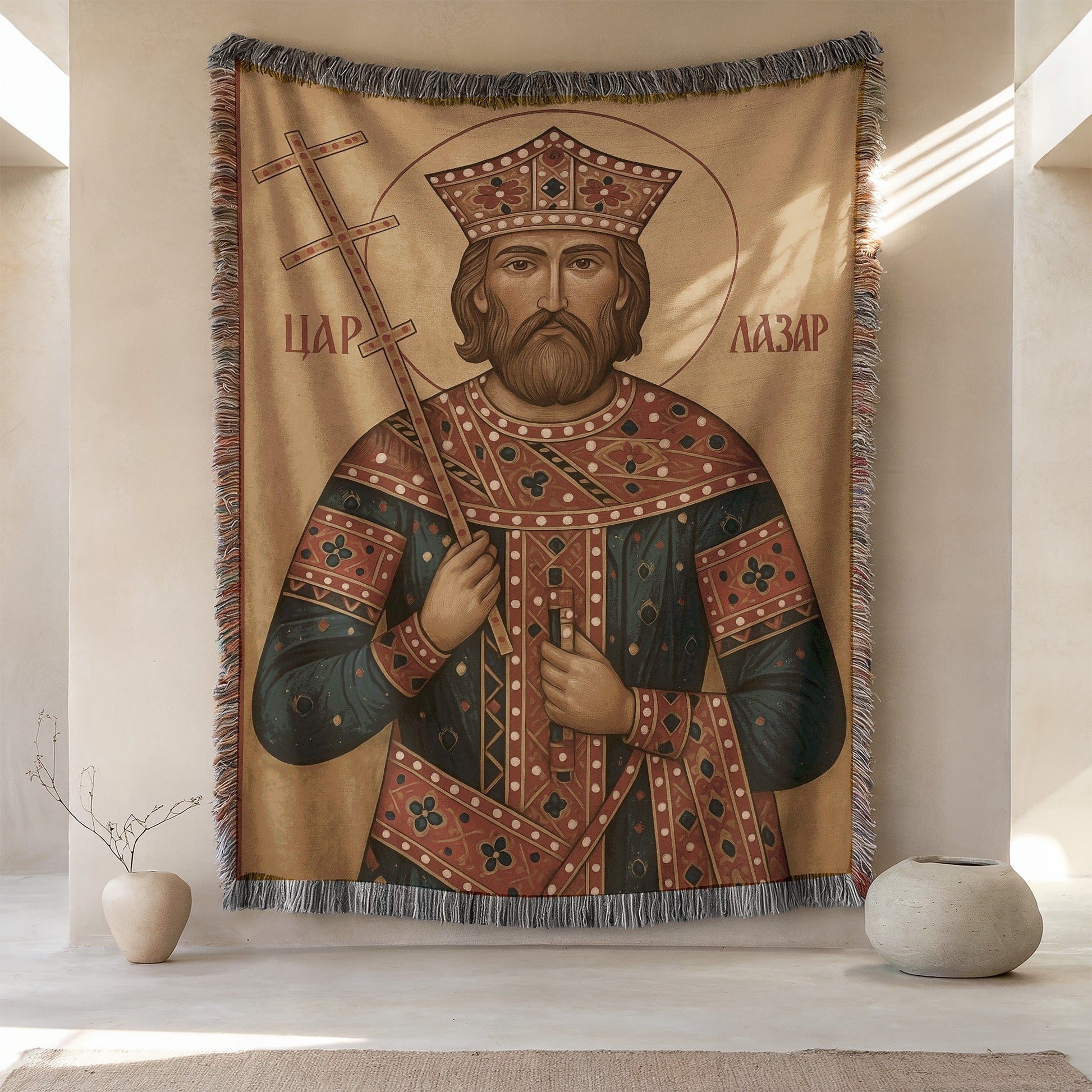 Tsar Lazar Tapestry with Detailed Artwork