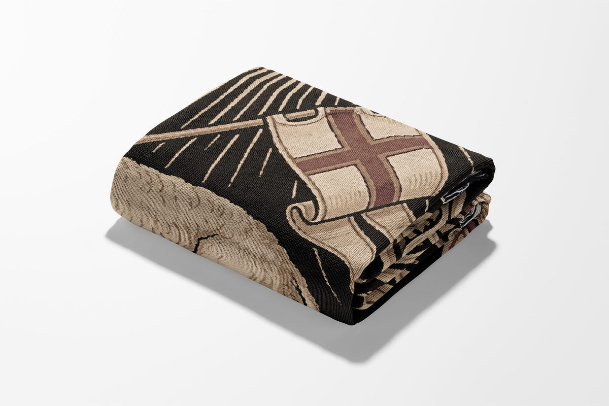 CalmNestStyle Agnus Dei Vintage Woven Blanket jacquard woven blanket