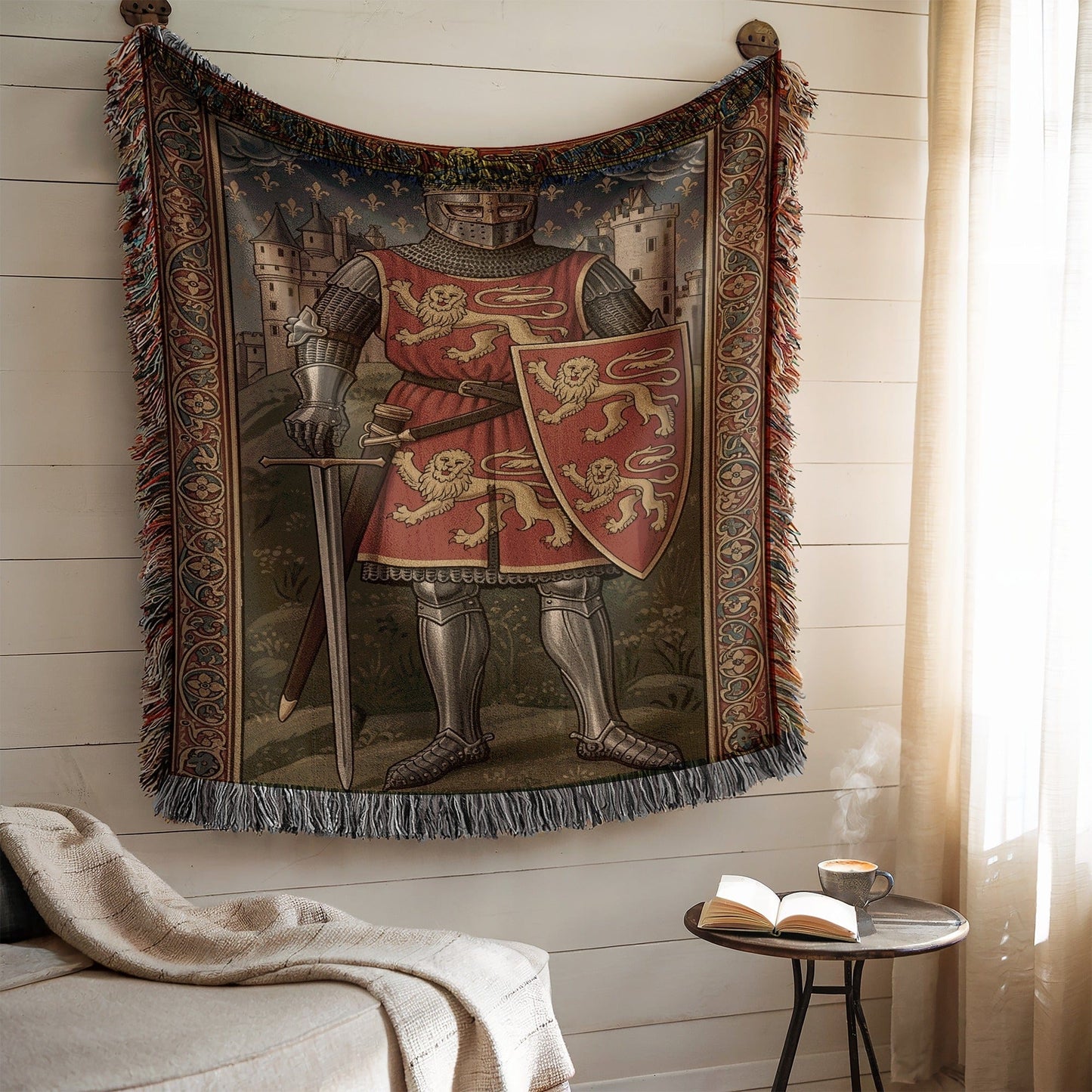 Medieval Knight Tapestry Wall Hanging for Home Decor