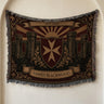 Malta Cross Sunrise Woven Blanket I Name & Est. Date