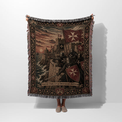 CalmNestStyle Great Siege of Malta Hospitaller Woven Blanket jacquard woven blanket