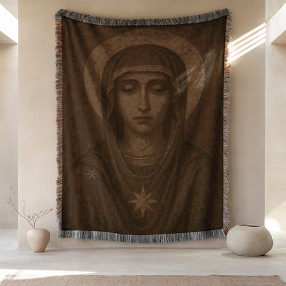 Spiritual Byzantine Art Virgin Mary Wall Hanging