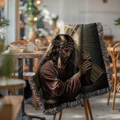 Religious Artwork With Jesus Christ Design Blanket