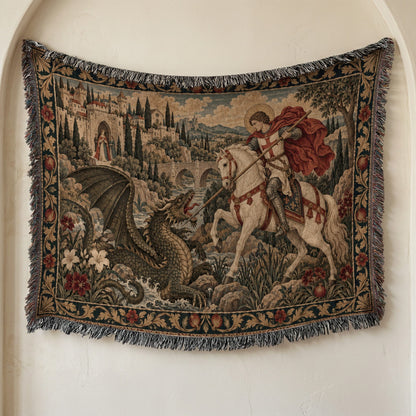 CalmNestStyle Saint George At the River jacquard woven blanket