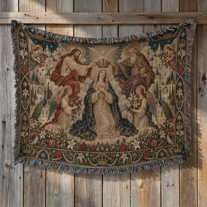 CalmNestStyle The Coronation of Mary jacquard woven blanket