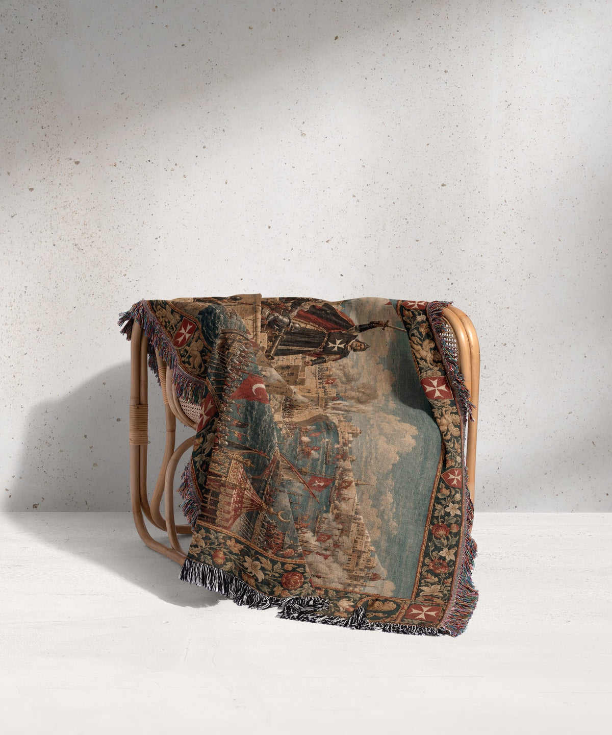 CalmNestStyle Great Siege of Malta 1565 Tapestry Woven Blanket jacquard woven blanket