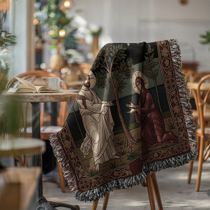 Religious Scene Artistic Tapestry Blanket for Home Decor