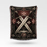 Two Swords Shields Deus Vult Knights Templar Woven Blanket