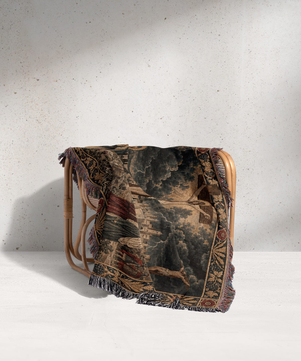 CalmNestStyle Crucifixion at Calvary jacquard woven blanket
