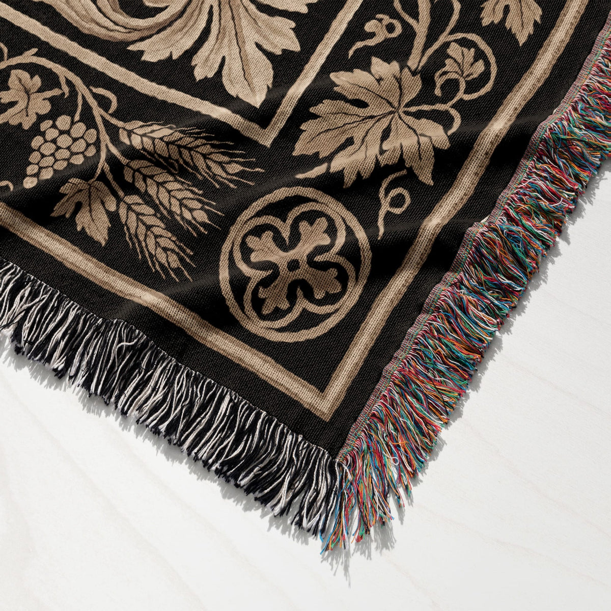 CalmNestStyle Agnus Dei Ornate Woven Blanket jacquard woven blanket
