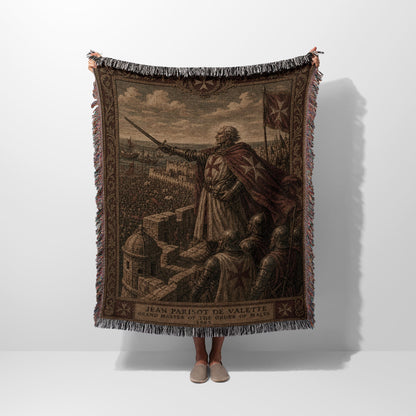 CalmNestStyle Grand Master Jean de Valette Woven Blanket jacquard woven blanket
